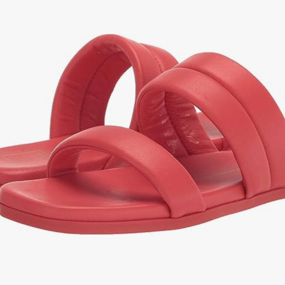 Dolce Vita Adore Flat Sandal Red Leather - Picture 3 of 7